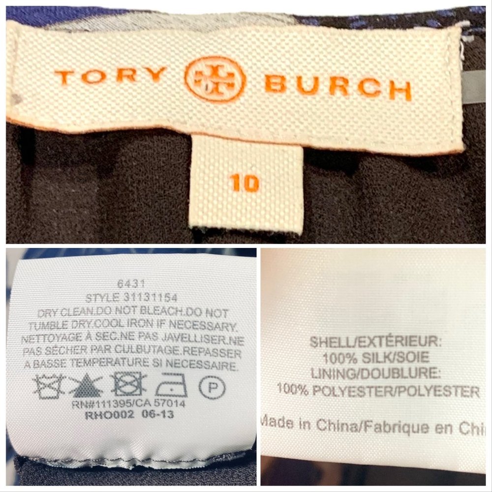 Tory Burch ‘Lisa' Print Silk Blouse Sz10 - Picture 12 of 12